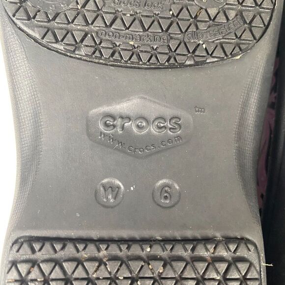 Crocs Womens Sz 6 Duel Comfort At Work Neria Pro II Graphic Pink Paisley Clogs - Picture 12 of 12